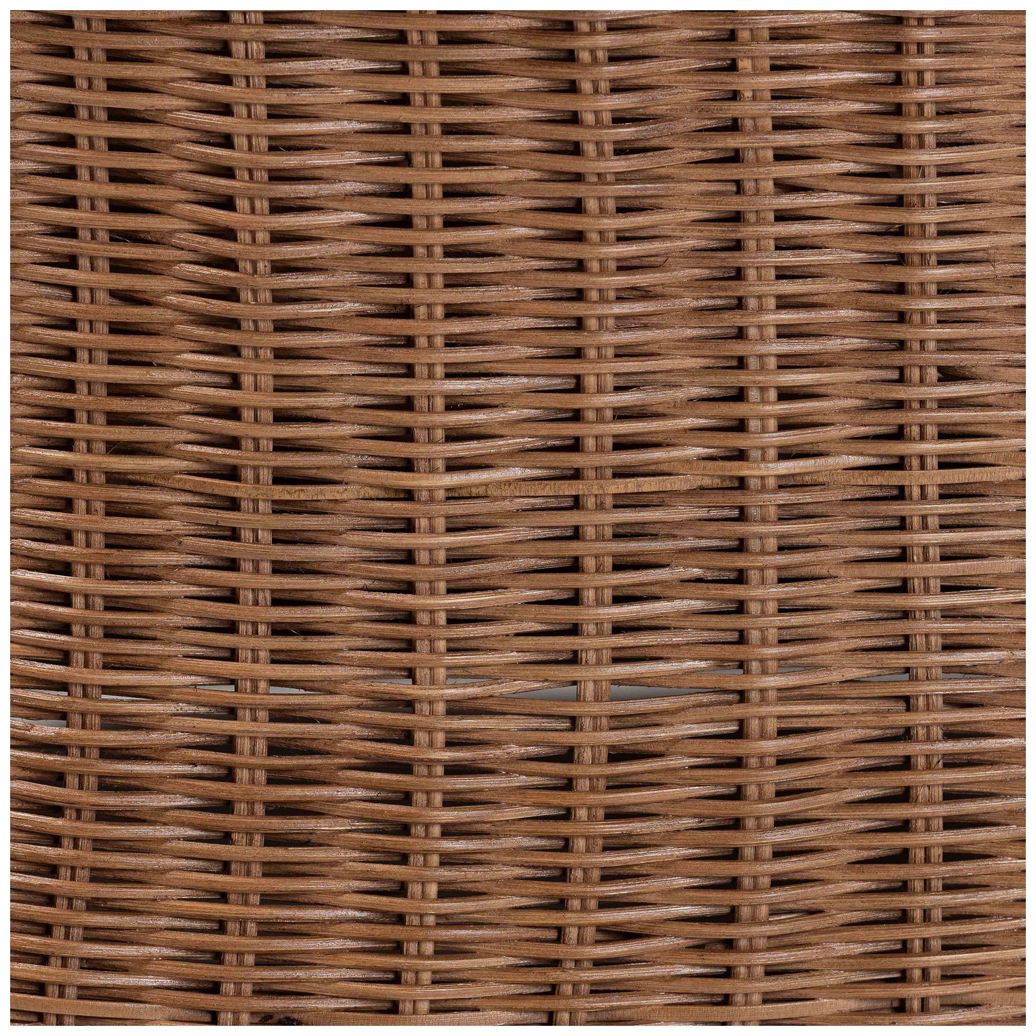 Image 7 bali & pari Detta Natural Rattan Footstool with Cushion -  Wicker Ottoman more views