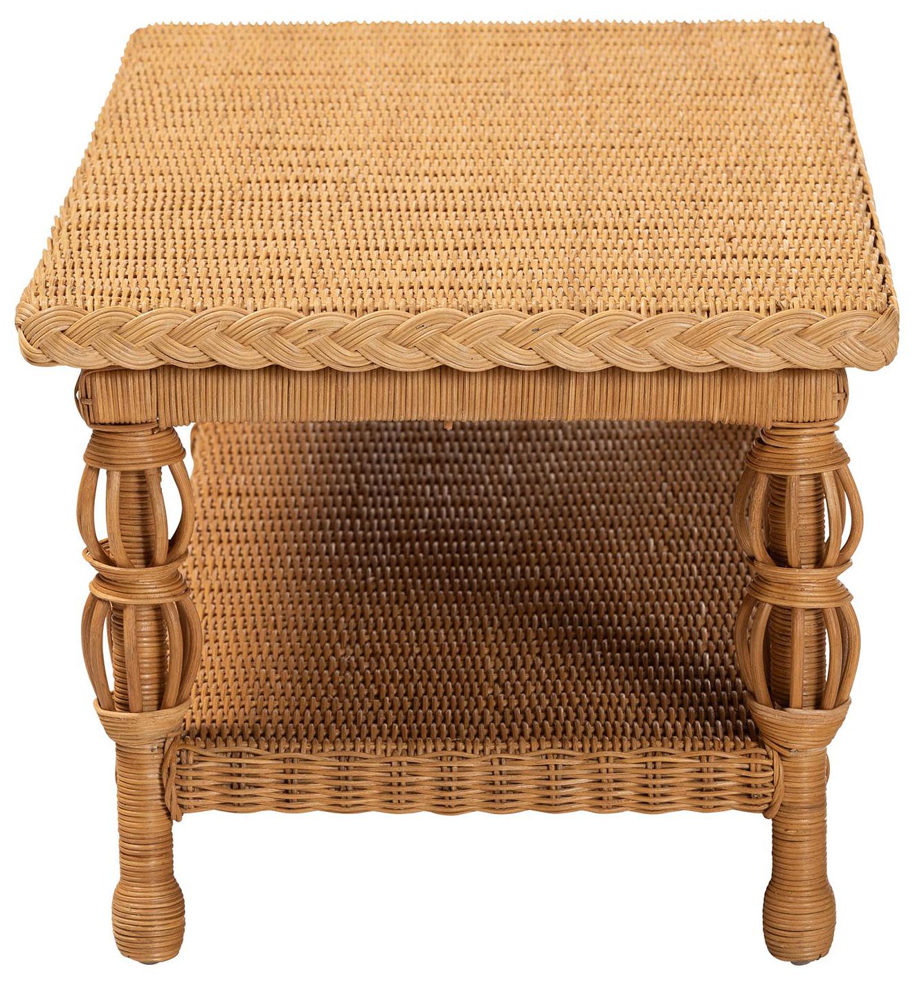 Image 4 bali & pari Dolby Natural Rattan Coffee Table - Wicker Accent Table more views