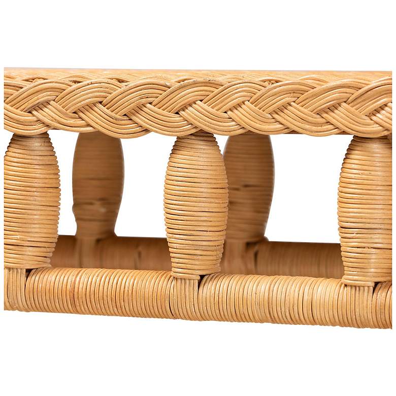 Image 5 bali & pari Dolby Natural Rattan Console Table - Wicker Accent Table more views