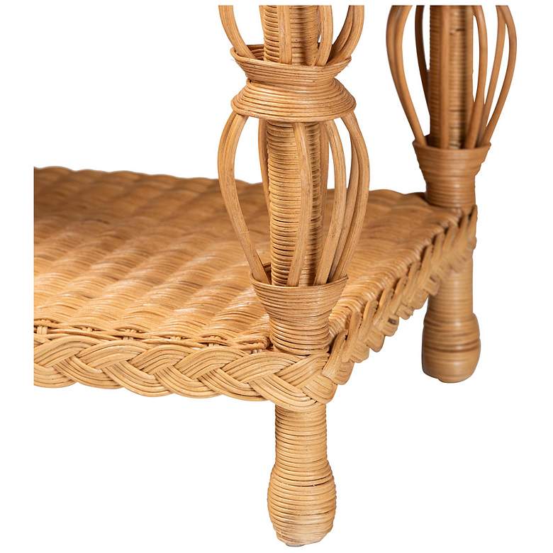 Image 6 bali & pari Dolby Natural Rattan Console Table - Wicker Accent Table more views