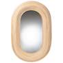 2_bali & pari Drucilla Bohemian Natural Brown Rattan Oval Accent Wall Mirror
