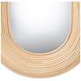 4_bali & pari Drucilla Bohemian Natural Brown Rattan Oval Accent Wall Mirror more views