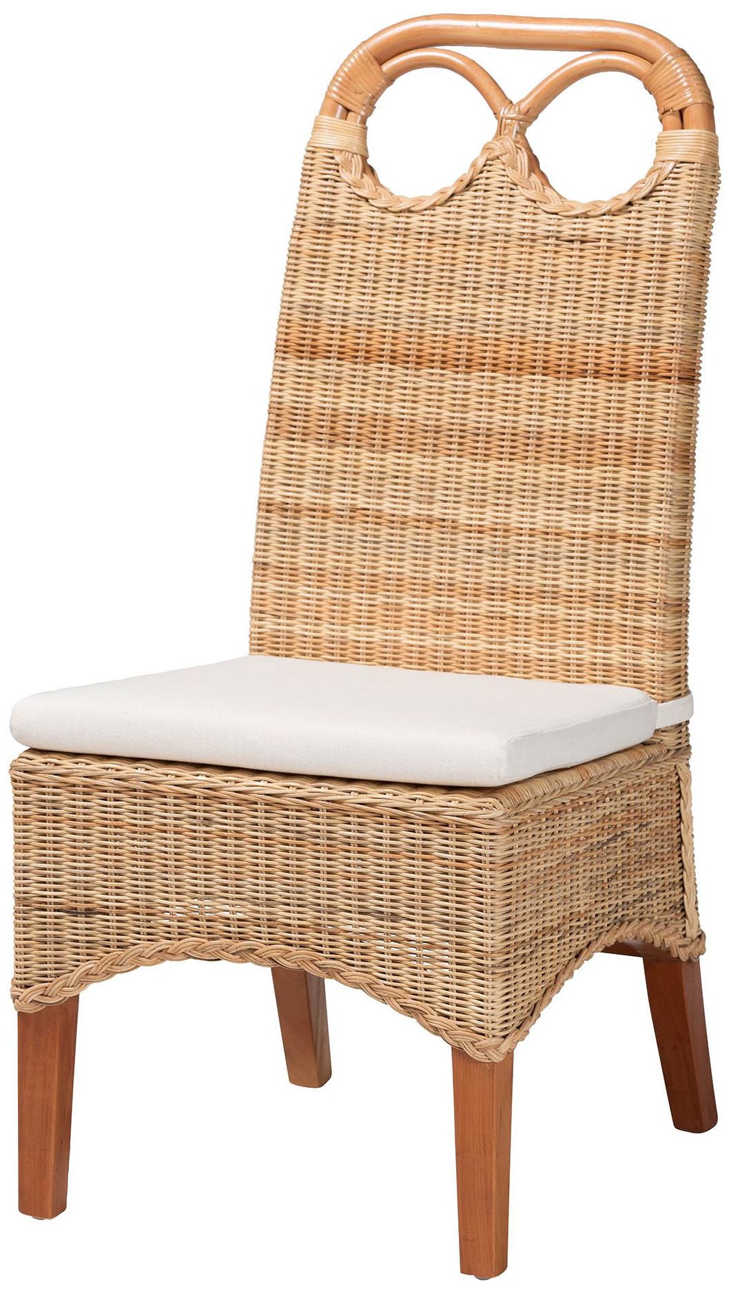 Image 2 bali & pari Dyna Natural Rattan Dining Chair with Removable Cushion