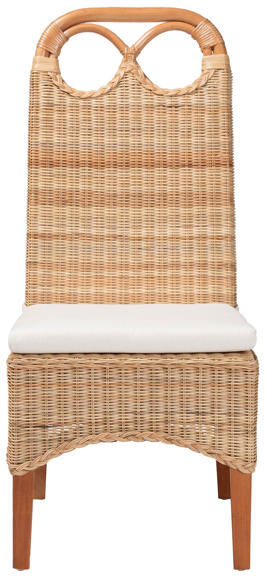 Image 3 bali & pari Dyna Natural Rattan Dining Chair with Removable Cushion more views