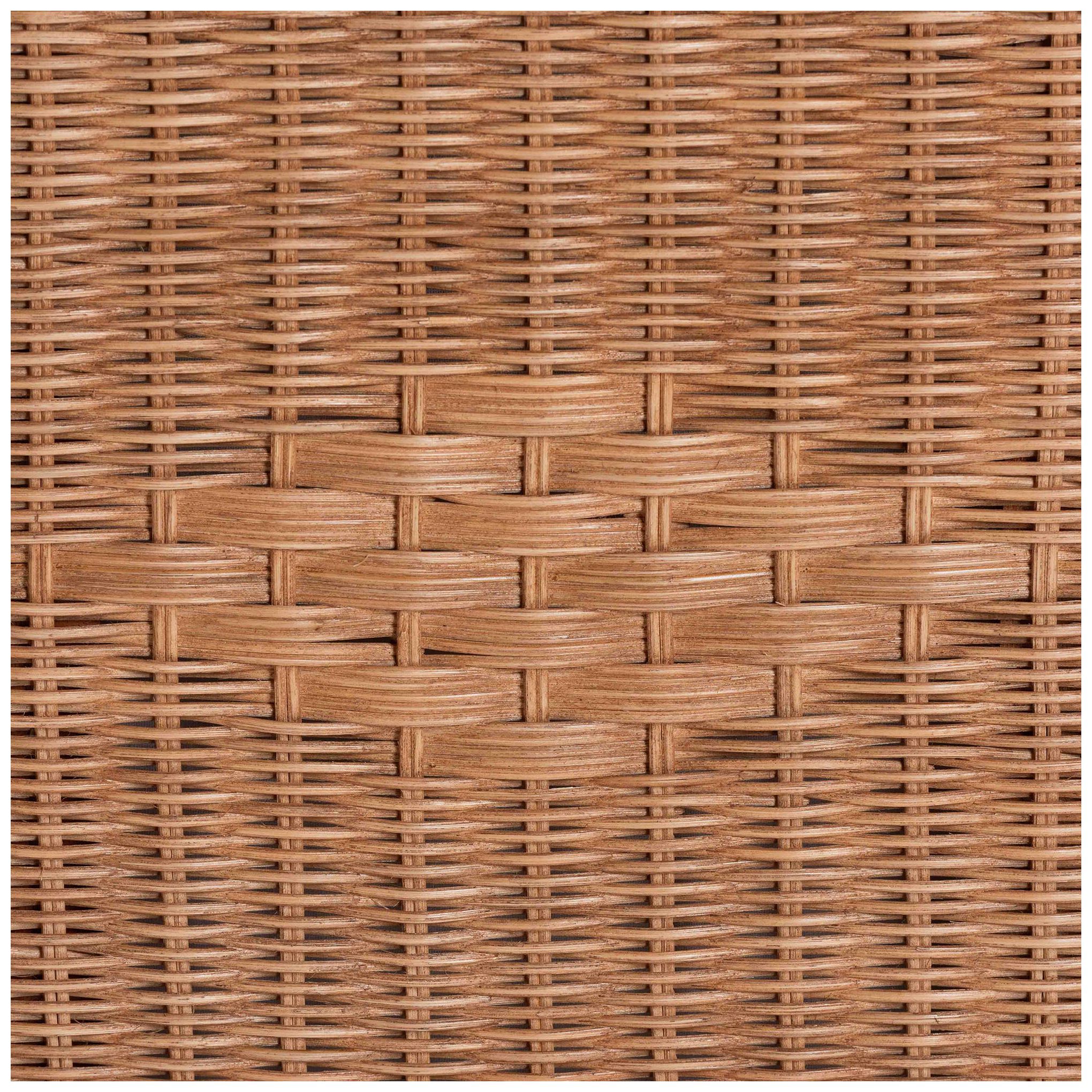 bali & pari Eamon Braided Rattan Storage Bench with Cushioned Lift Top Lid