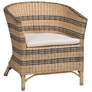 2_bali & pari Elda Natural Rattan Accent Chair - Wicker Barrel-Back Chair