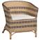 bali & pari Elda Natural Rattan Accent Chair - Wicker Barrel-Back Chair