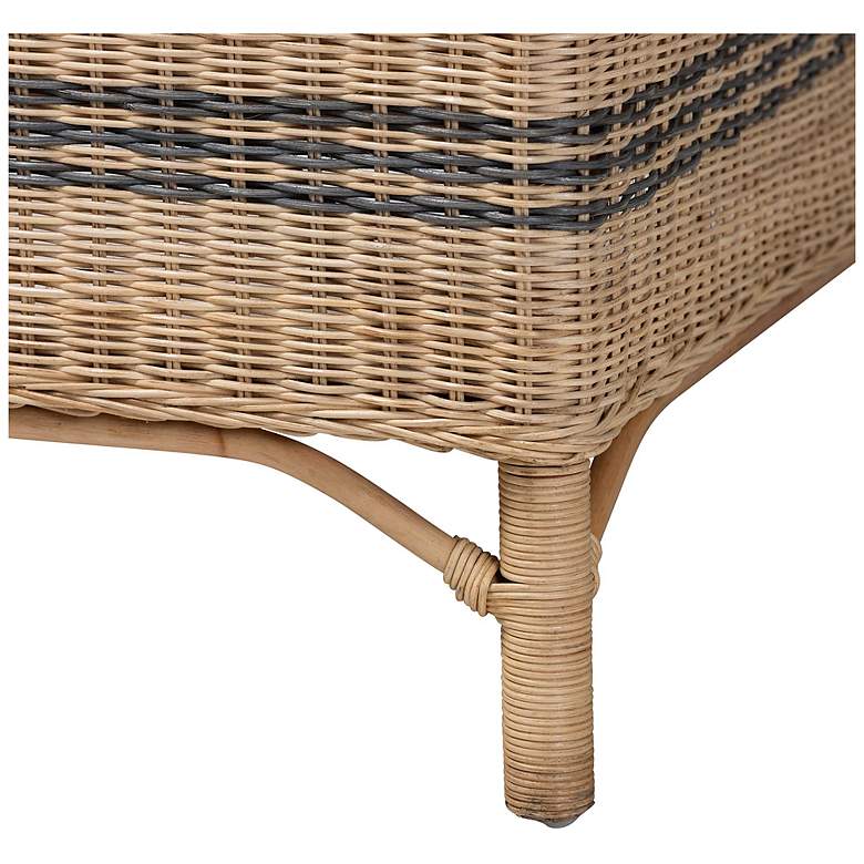 Image 7 bali & pari Elda Natural Rattan Accent Chair - Wicker Barrel-Back Chair more views