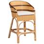 2_bali & pari Elma Rattan Counter Stool with Cushion - Counter Chair