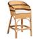 bali & pari Elma Rattan Counter Stool with Cushion - Counter Chair