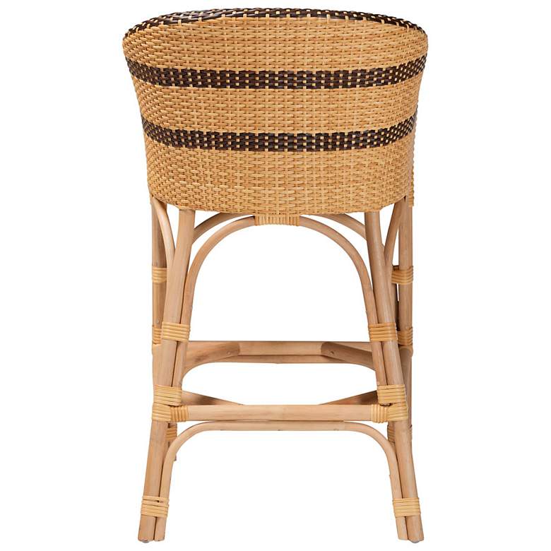 Image 5 bali & pari Elma Rattan Counter Stool with Cushion - Counter Chair more views