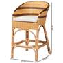 bali & pari Elma Rattan Counter Stool with Cushion - Counter Chair