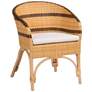 2_bali & pari Elma Rattan Dining Chair with Cushion - Accent Chair