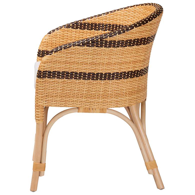 Image 4 bali & pari Elma Rattan Dining Chair with Cushion - Accent Chair more views
