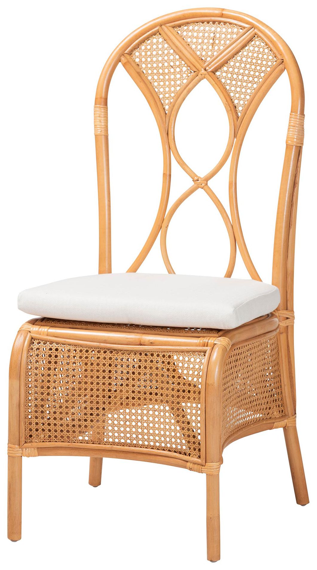 Image 2 bali & pari Elsa Natural Rattan Dining Chair - Wicker Side Chair