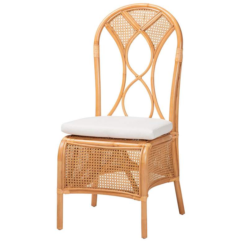 Image 2 bali & pari Elsa Natural Rattan Dining Chair - Wicker Side Chair
