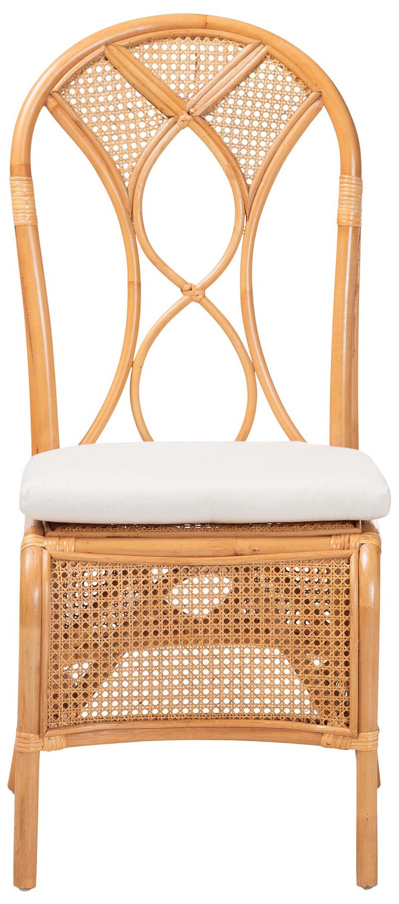 Image 3 bali & pari Elsa Natural Rattan Dining Chair - Wicker Side Chair more views