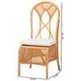 bali & pari Elsa Natural Rattan Dining Chair - Wicker Side Chair