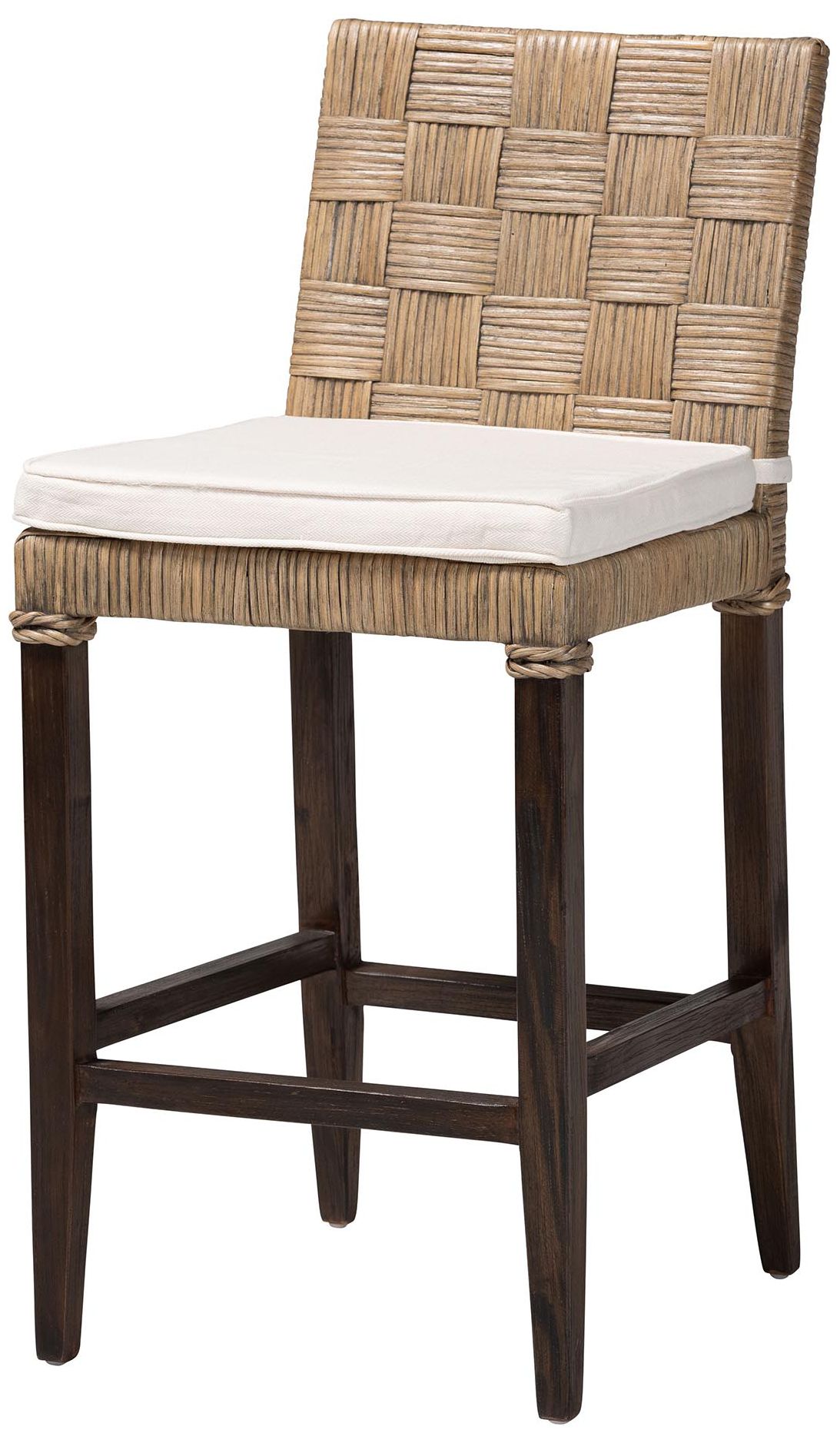 Image 2 bali & pari Fatima Rattan Counter Stool with Cushion - Wicker Stool