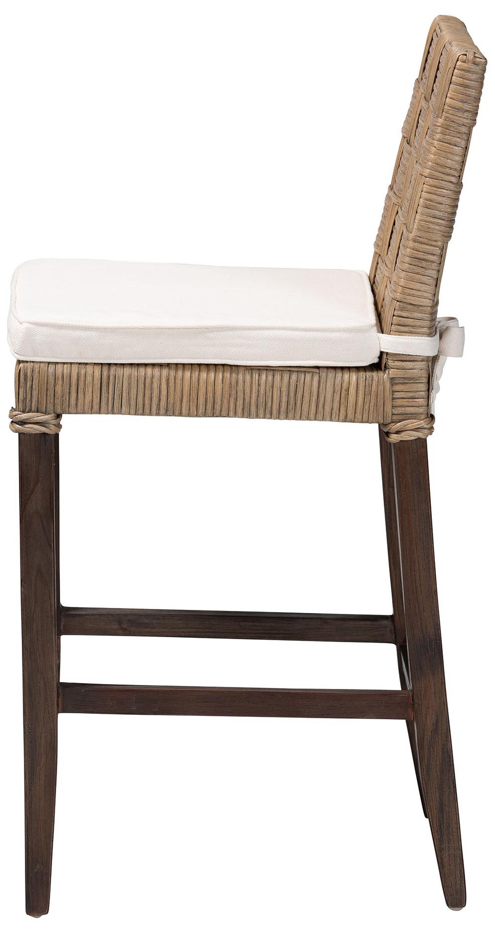Image 4 bali & pari Fatima Rattan Counter Stool with Cushion - Wicker Stool more views