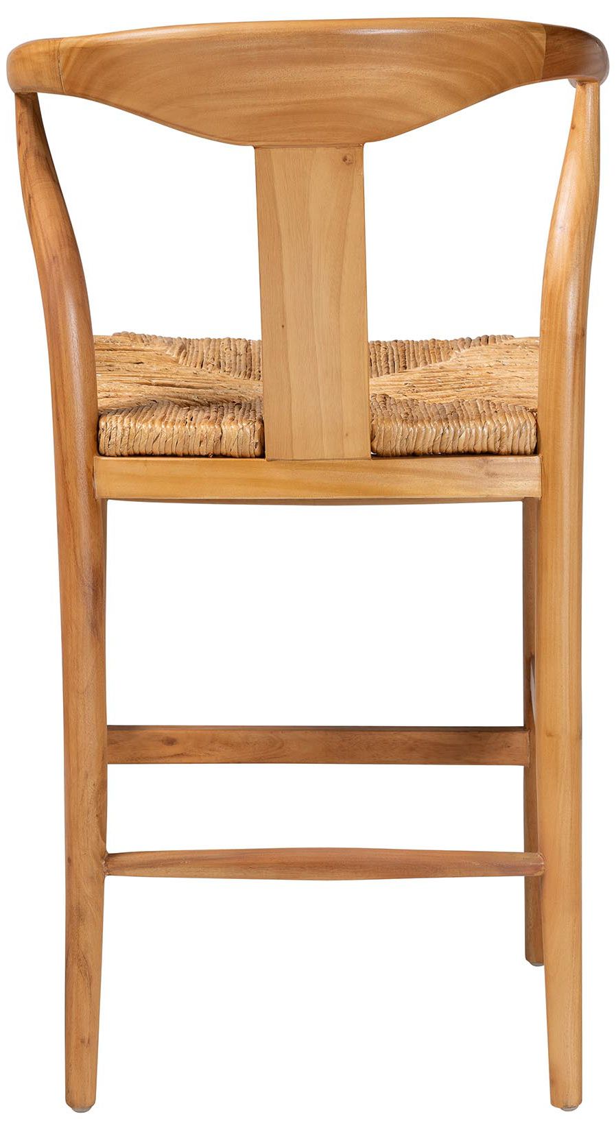 Image 6 bali & pari Fika Counter Stool with Woven Seagrass Seat - Stool with Arms more views