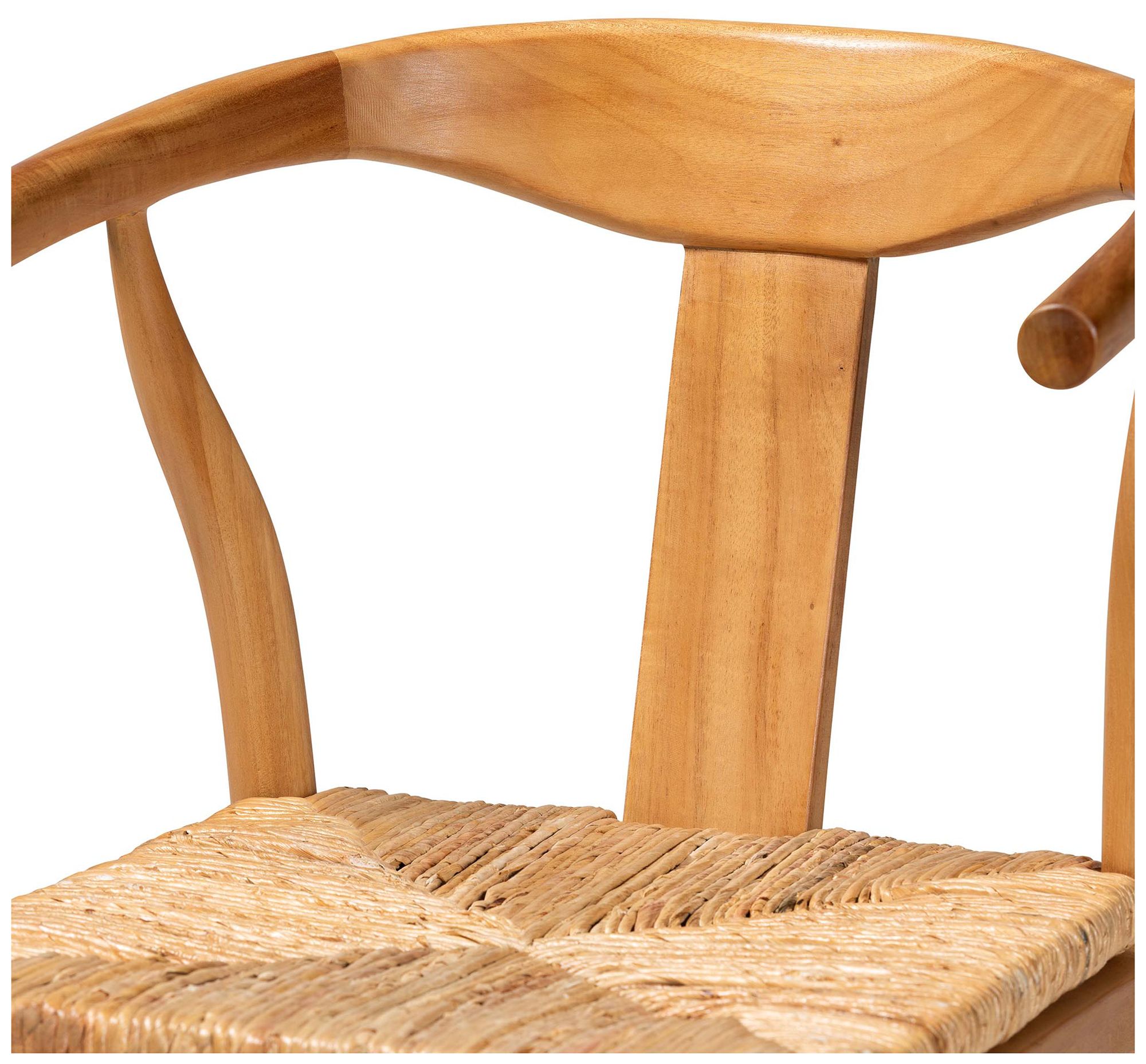 Image 7 bali & pari Fika Counter Stool with Woven Seagrass Seat - Stool with Arms more views