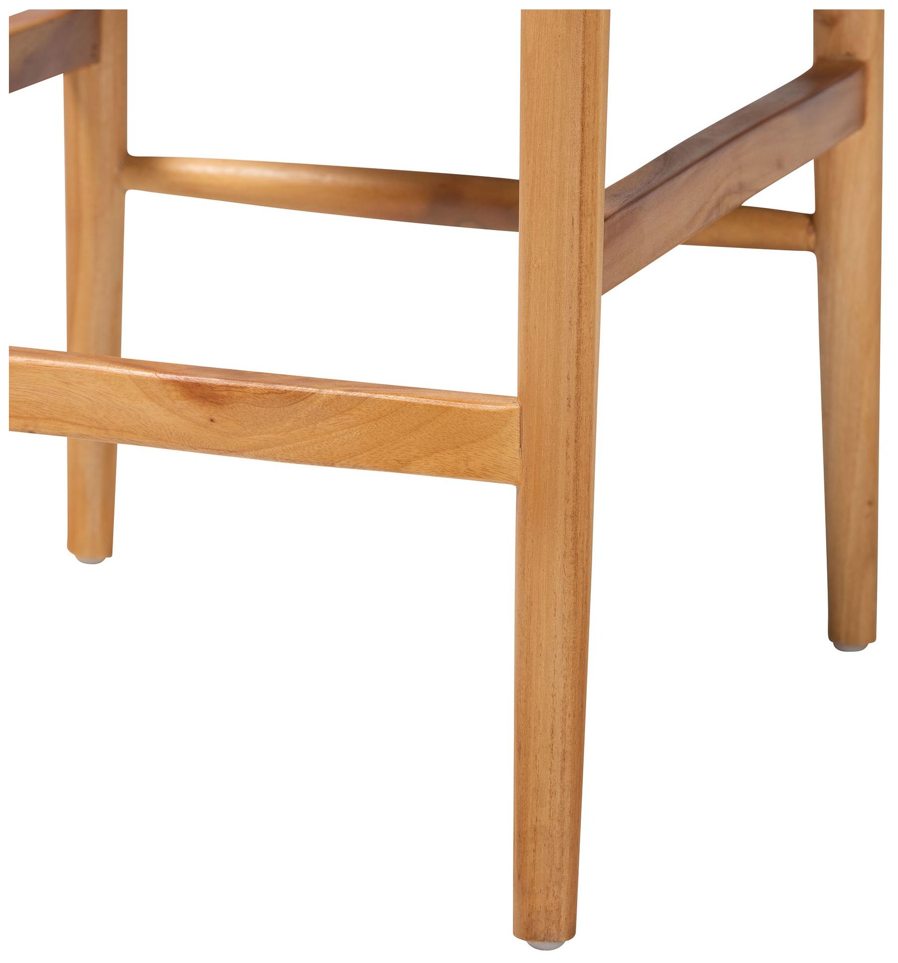 bali & pari Fika Counter Stool with Woven Seagrass Seat - Stool with Arms