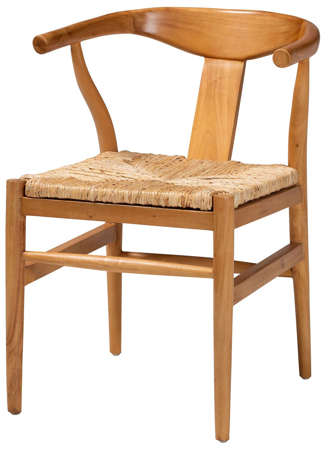 Image 2 bali & pari Fika Dining Chair with Woven Seagrass Seat - Handwoven Armchair