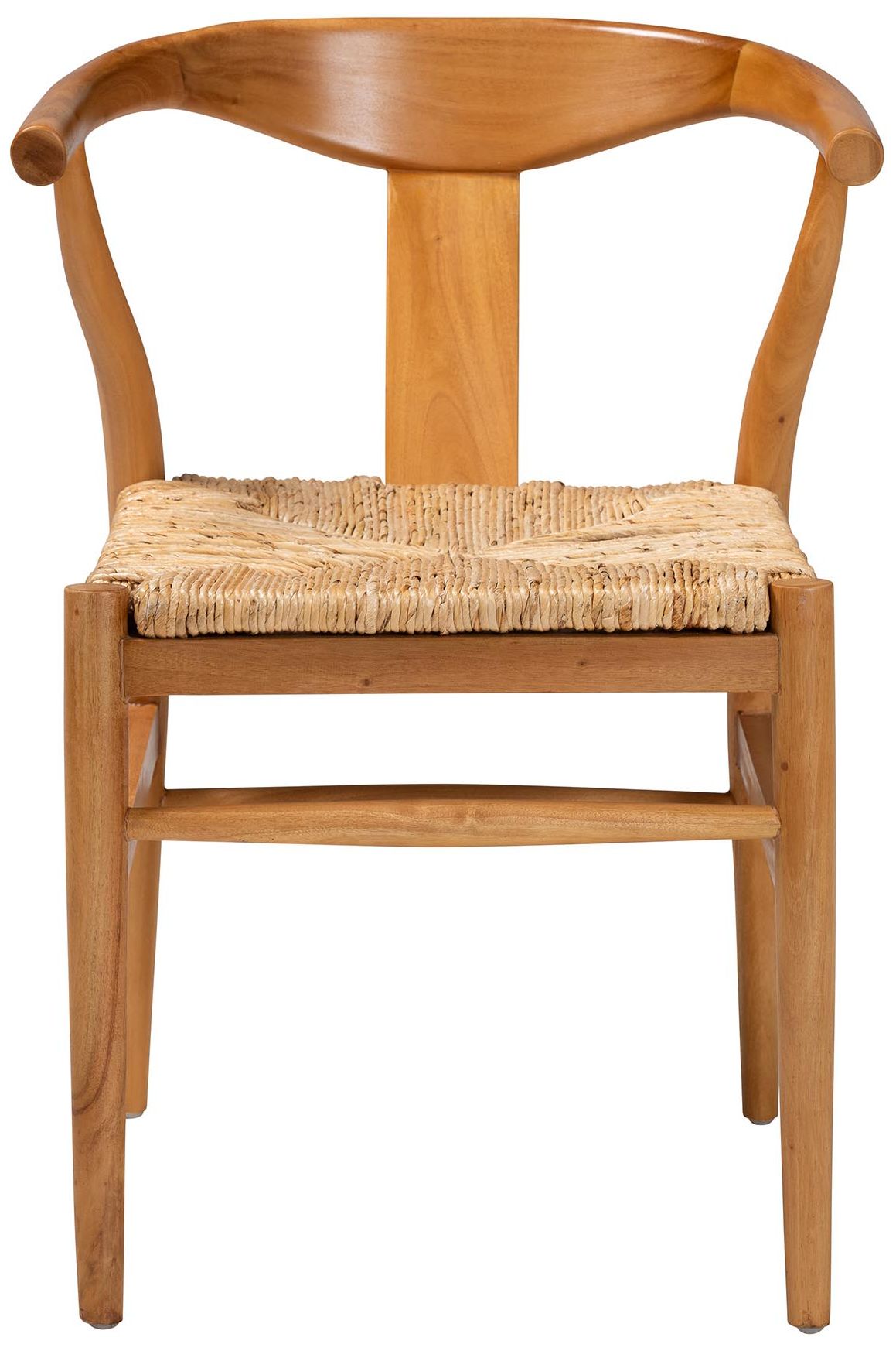 Image 3 bali & pari Fika Dining Chair with Woven Seagrass Seat - Handwoven Armchair more views