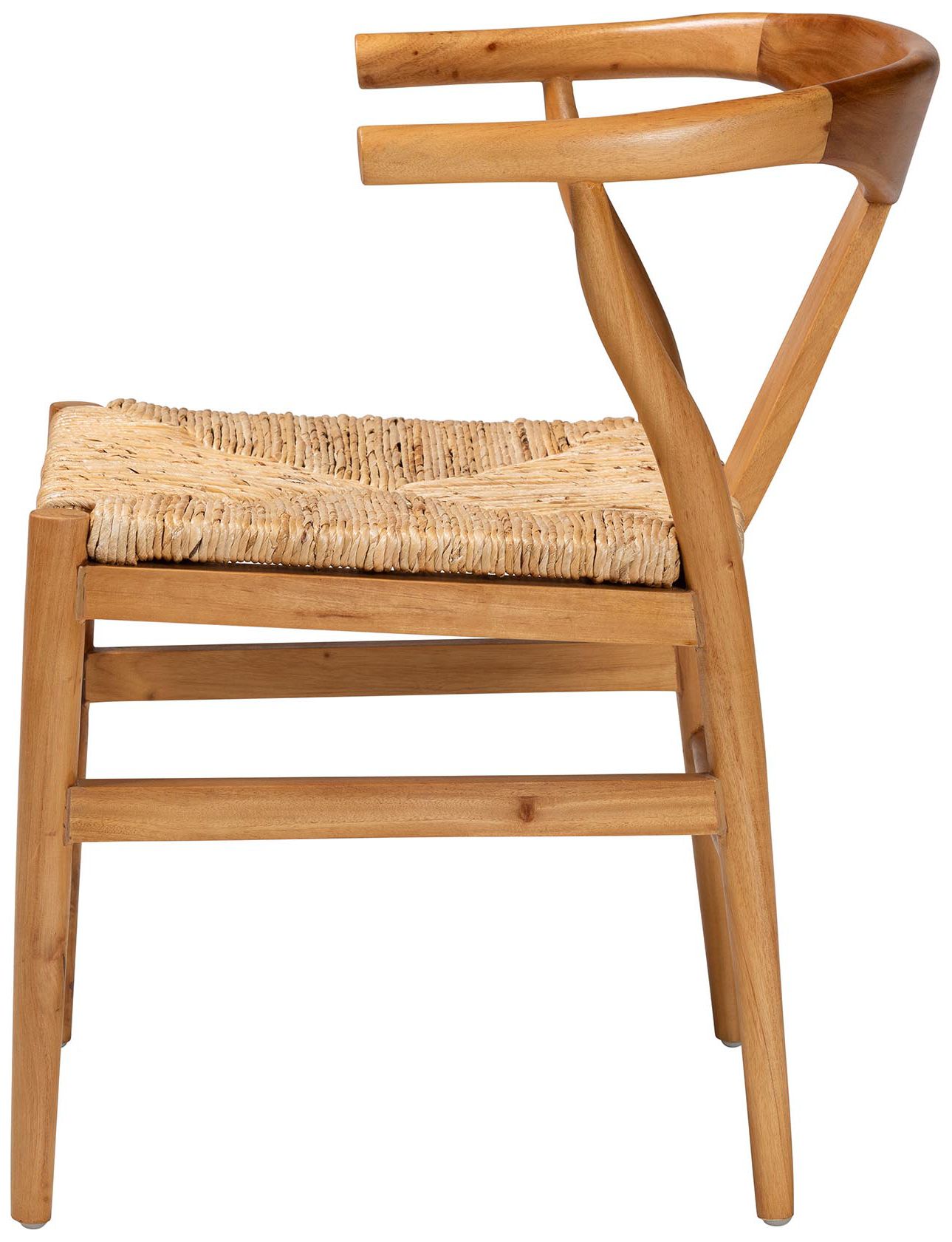Image 4 bali & pari Fika Dining Chair with Woven Seagrass Seat - Handwoven Armchair more views