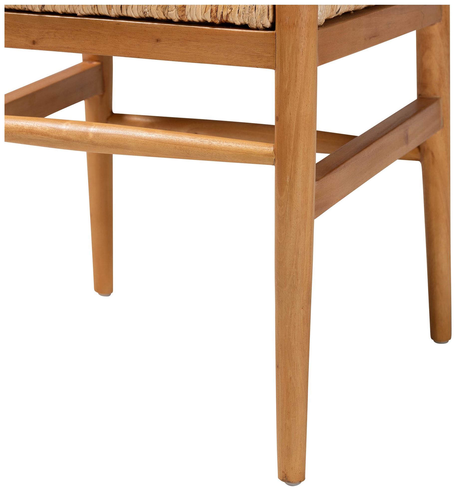 Image 7 bali & pari Fika Dining Chair with Woven Seagrass Seat - Handwoven Armchair more views