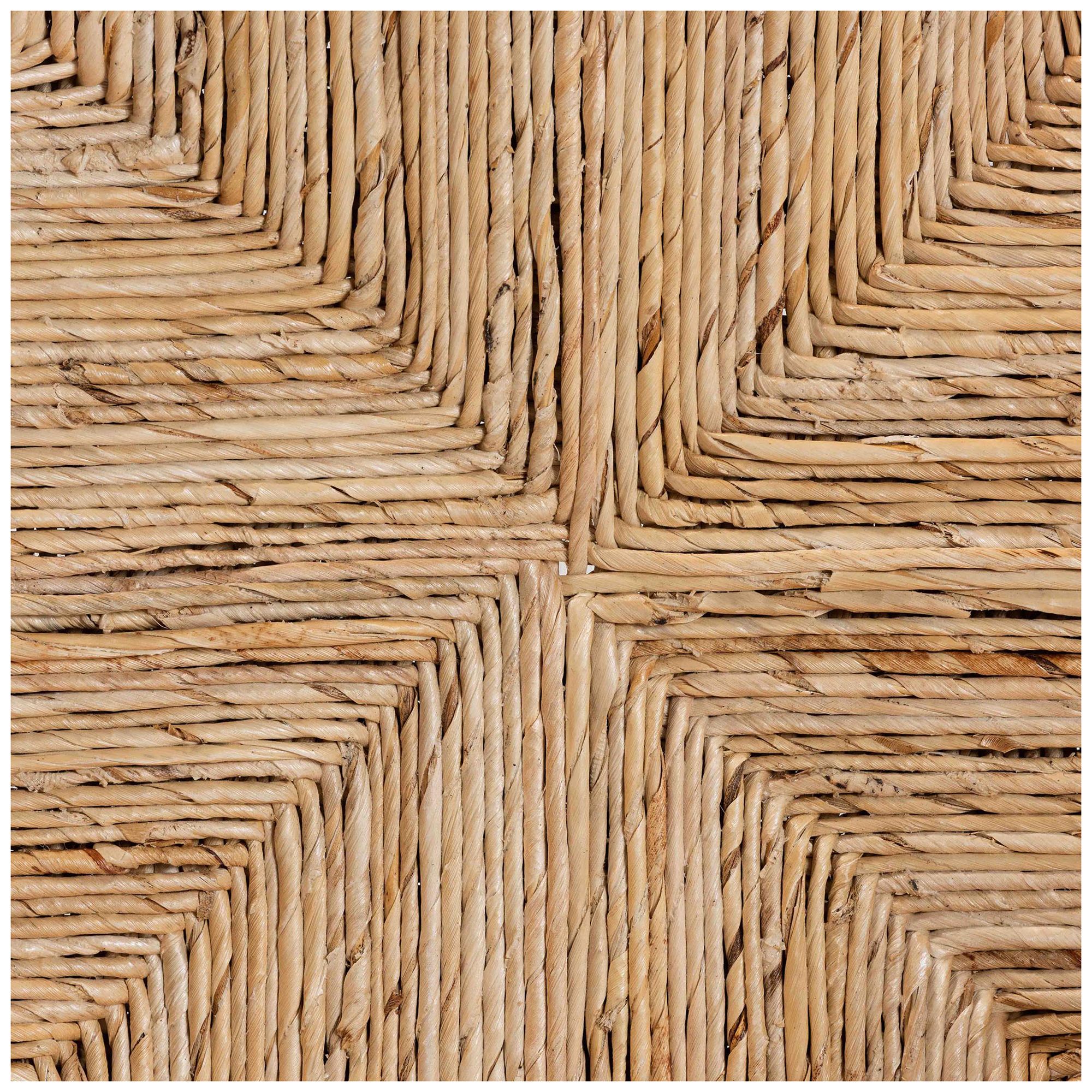 bali & pari Fika Dining Chair with Woven Seagrass Seat - Handwoven Armchair