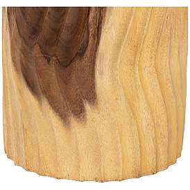 Image5 of bali & pari Fuchsia Hand-carved Suar Wood Side Table more views