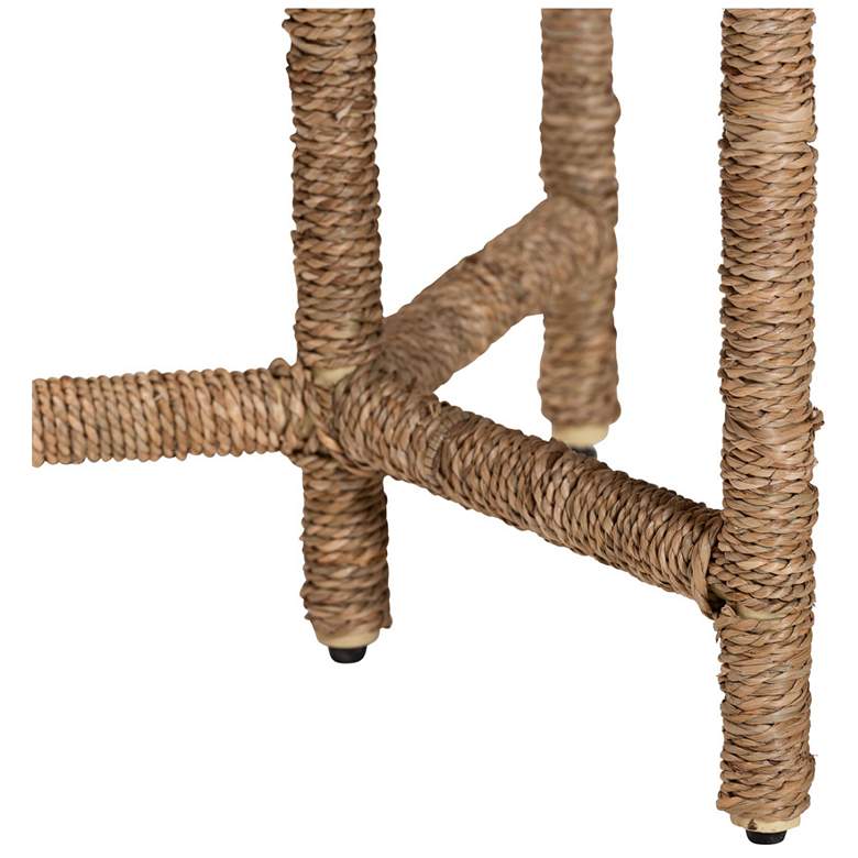 Image 4 bali & pari Fumito Handwoven Seagrass End Table - Round Side Table more views