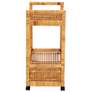 4_bali & pari Genet Natural Brown Rattan and Teak Wood 2-Tier Kitchen Cart more views