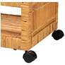 5_bali & pari Genet Natural Brown Rattan and Teak Wood 2-Tier Kitchen Cart more views