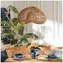 1_bali & pari Hansa Natural Rattan Pendant Lampshade - Ceiling Light Cover