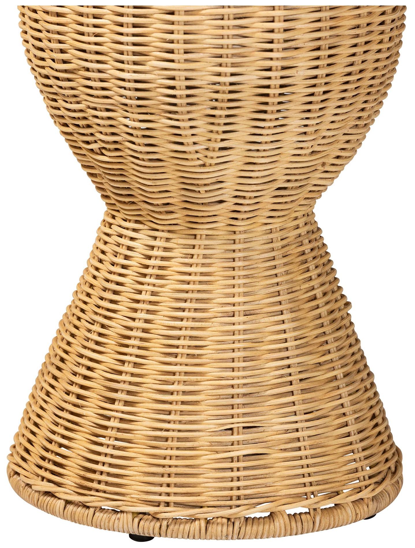 Image 6 bali & pari Hisao Natural Rattan Checkered Console Table with Base more views