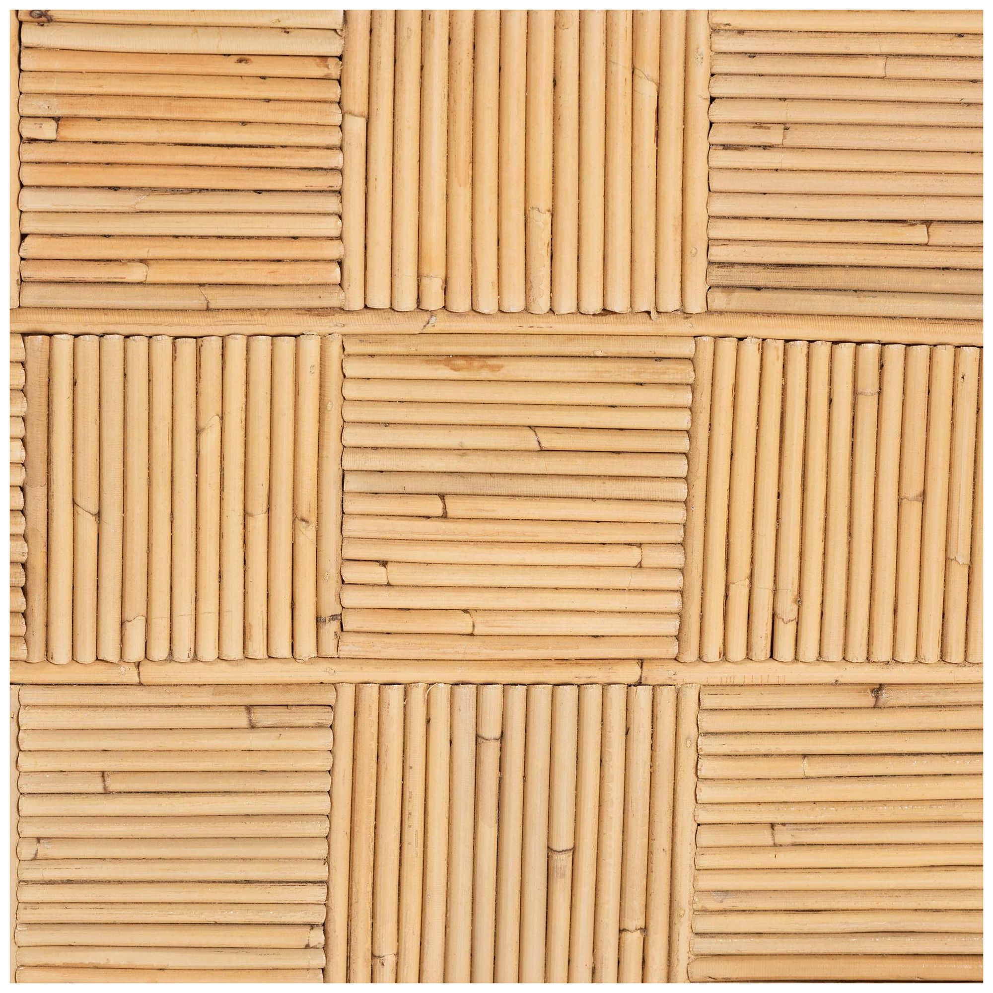 Image 7 bali & pari Hisao Natural Rattan Checkered Console Table with Base more views