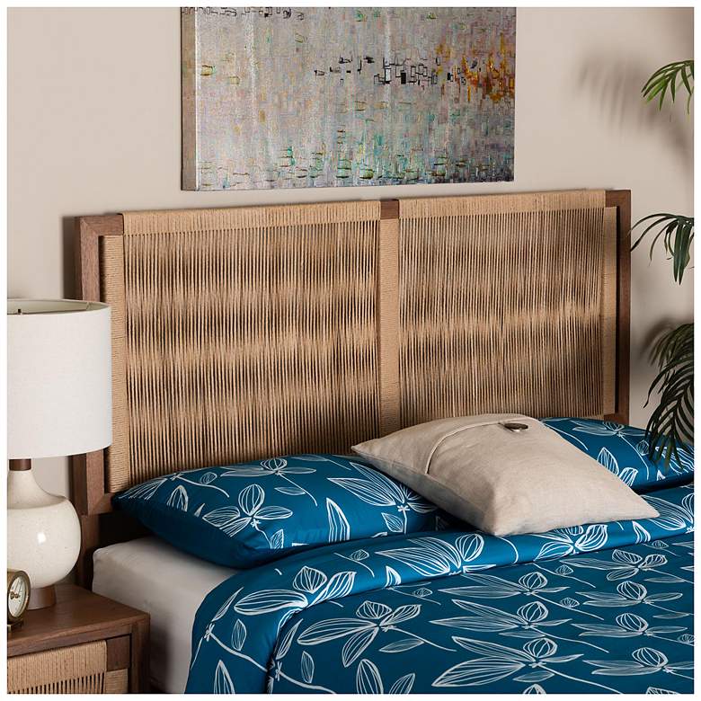 Image 2 bali & pari Holitz Natural Rope Woven King Headboard more views