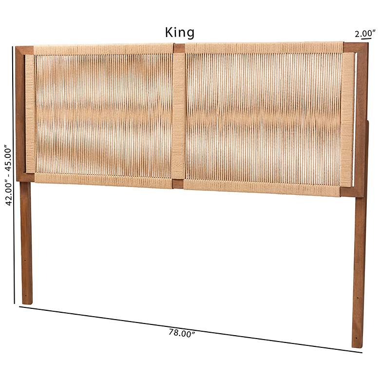 Image 7 bali & pari Holitz Natural Rope Woven King Headboard more views