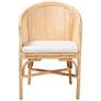 3_bali & pari Hollis Natural Rattan Barrel Chair with Cushion - Armchair more views