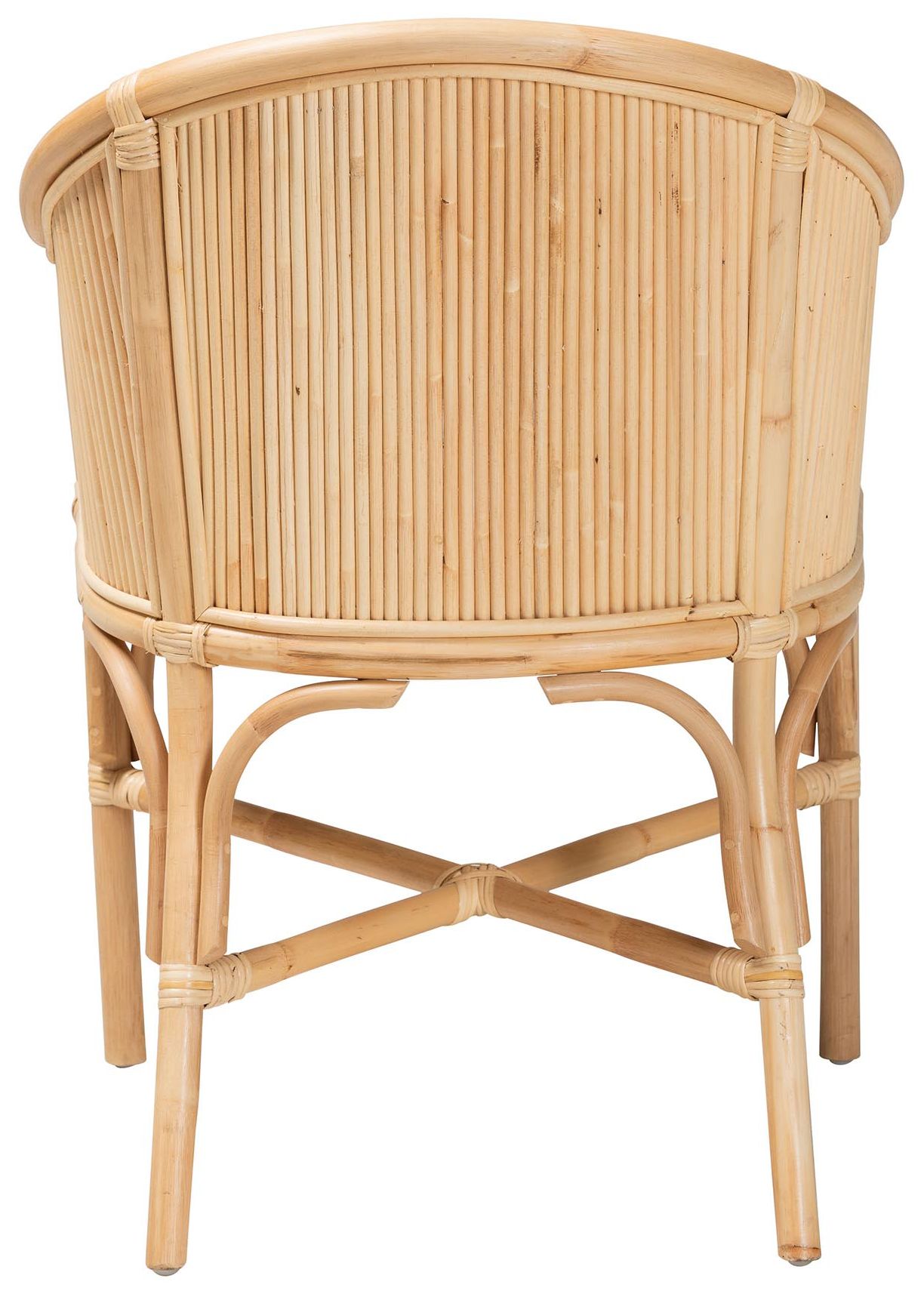 Image 5 bali & pari Hollis Natural Rattan Barrel Chair with Cushion - Armchair more views