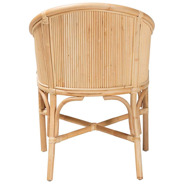 Image 5 bali & pari Hollis Natural Rattan Barrel Chair with Cushion - Armchair more views