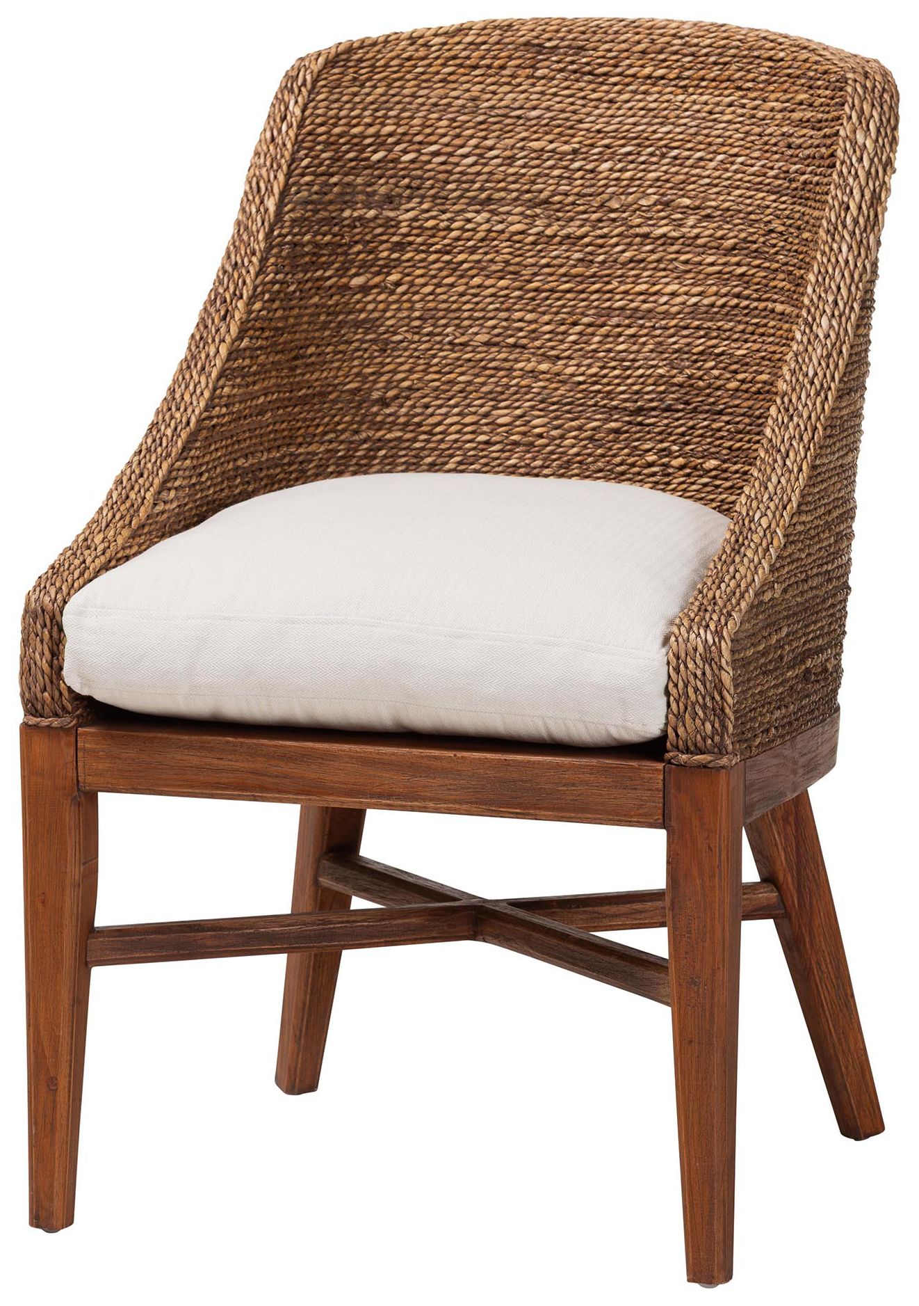 Thumbnail2 of bali & pari Jasper Seagrass Dining Chair with Mahogany Wood, Brown Wash