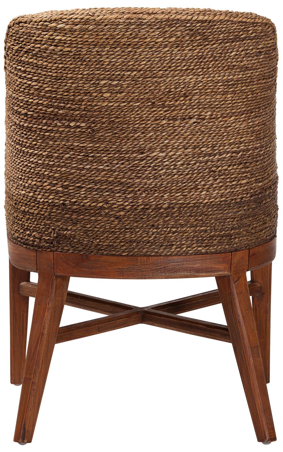 bali & pari Jasper Seagrass Dining Chair with Mahogany Wood, Brown Wash