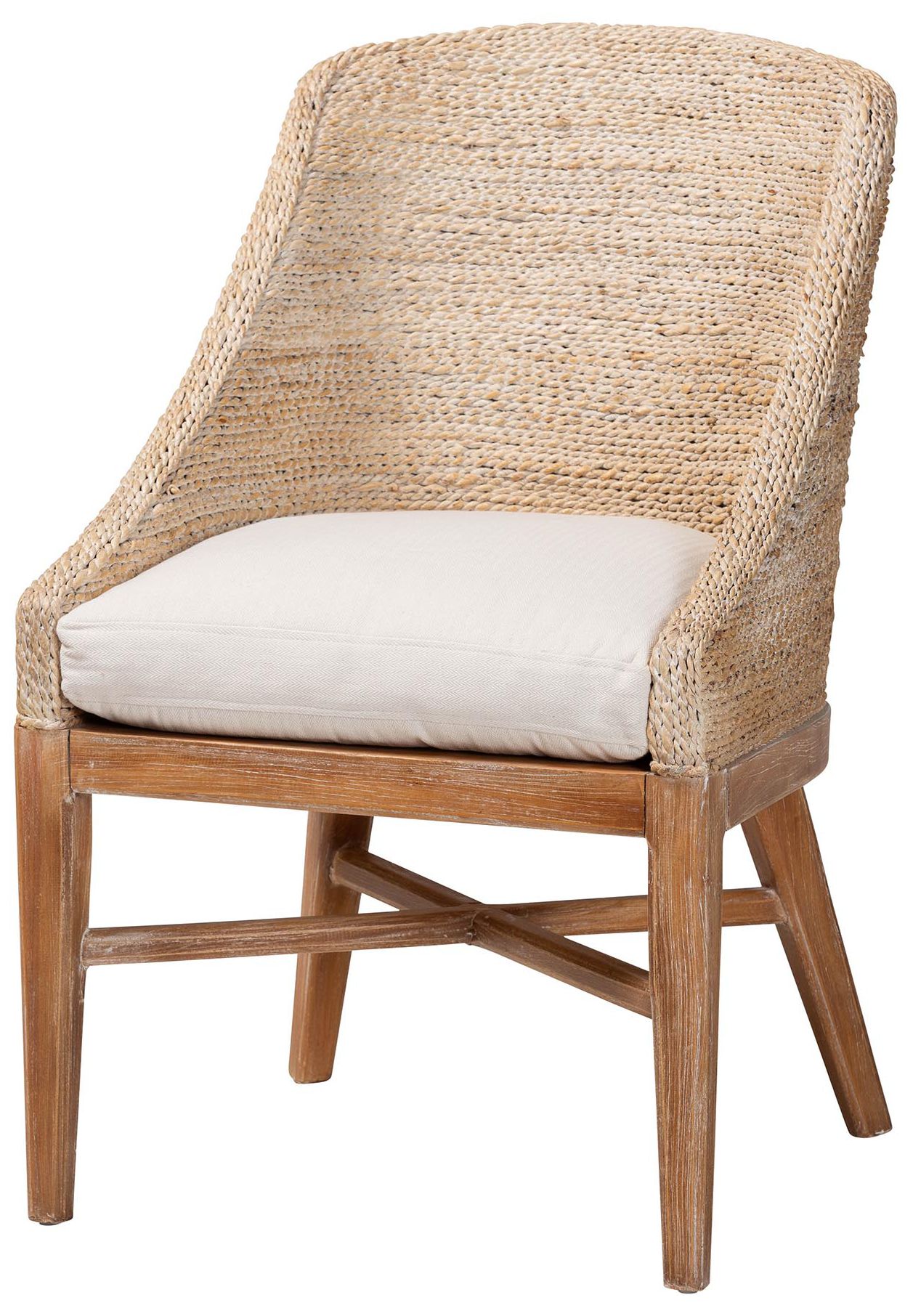 Image 2 bali & pari Jasper Seagrass Dining Chair with Mahogany Wood, Whitewash
