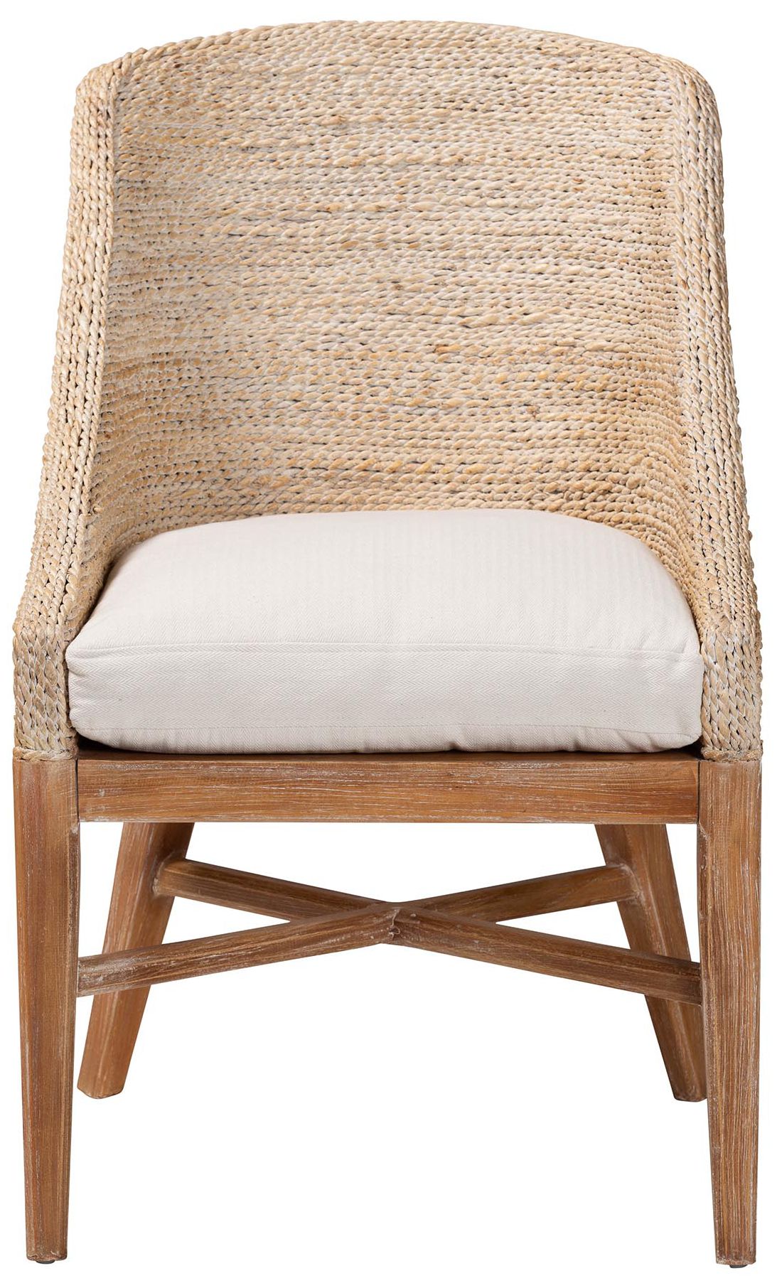 Image 3 bali & pari Jasper Seagrass Dining Chair with Mahogany Wood, Whitewash more views