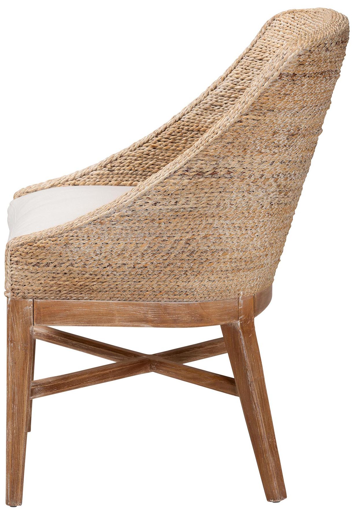 Image 4 bali & pari Jasper Seagrass Dining Chair with Mahogany Wood, Whitewash more views