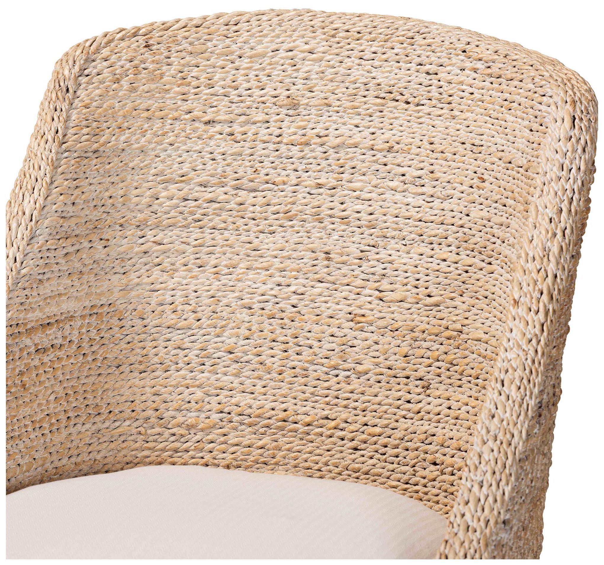 Image 6 bali & pari Jasper Seagrass Dining Chair with Mahogany Wood, Whitewash more views